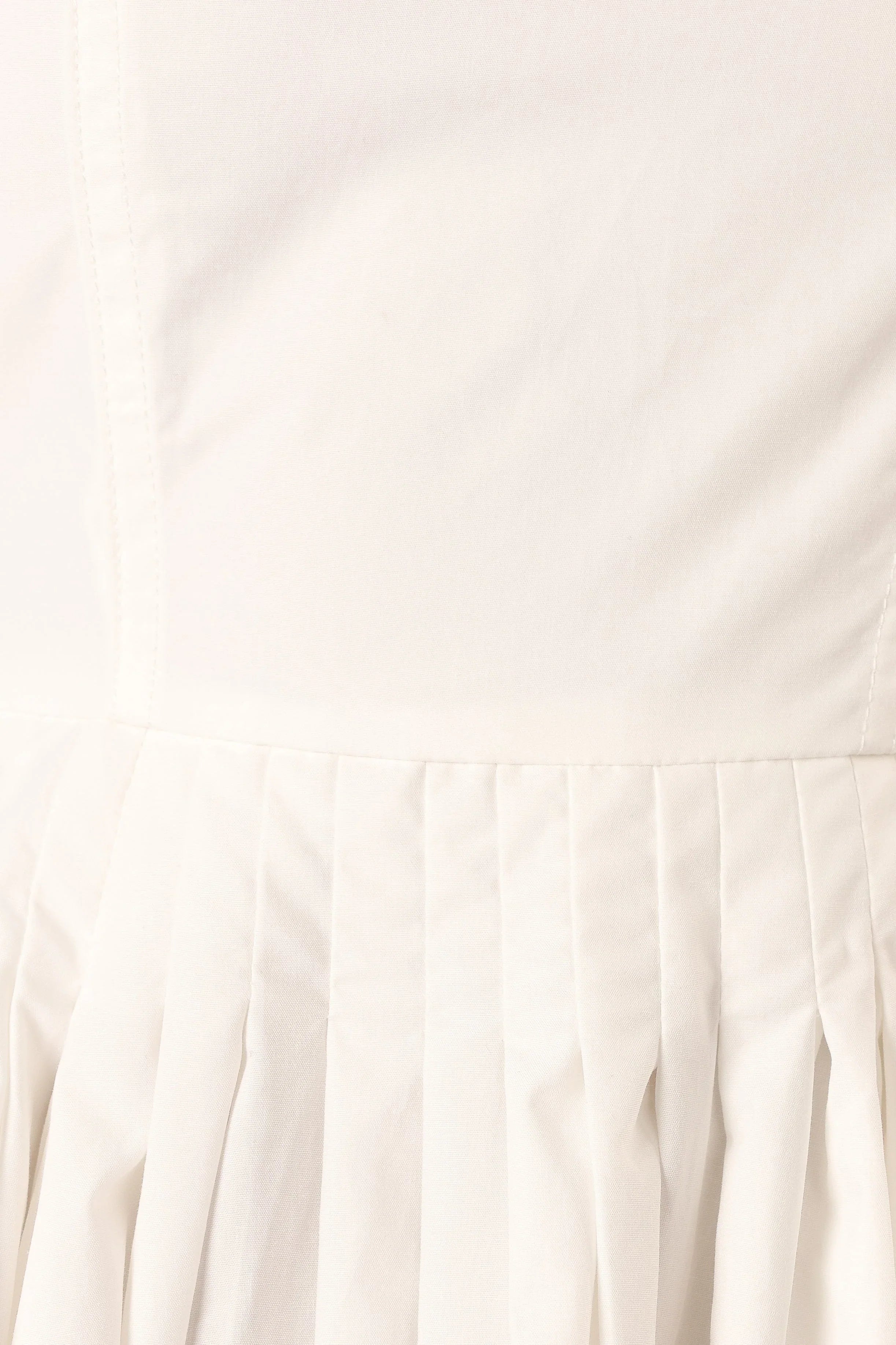 Clea Mini Tie Dress White