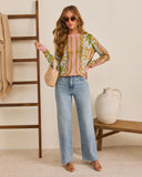 Velera Abstract Novelty Print Sweater