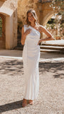Halle One Shoulder Maxi Dress Ivory