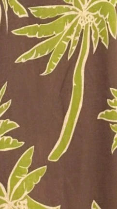 Marcel Maxi Dress Brown Green Palm