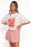 Mattina Shorts Peach Stripe