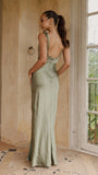 Iris Asymmetrical Maxi Dress Olive
