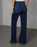 Lowland Stretch High Rise Relaxed Wide Leg Jeans