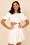 Joanna Cut Out Mini Dress White