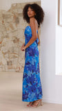 Miya Maxi Dress Blue Floral