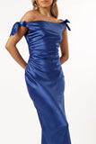 Selma Off Shoulder Maxi Dress Blue