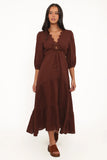 Eleonara Midi Dress Chocolate