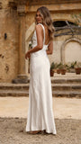 Iris Asymmetrical Maxi Dress Ivory