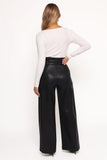 Kieran Faux Leather Pant Black