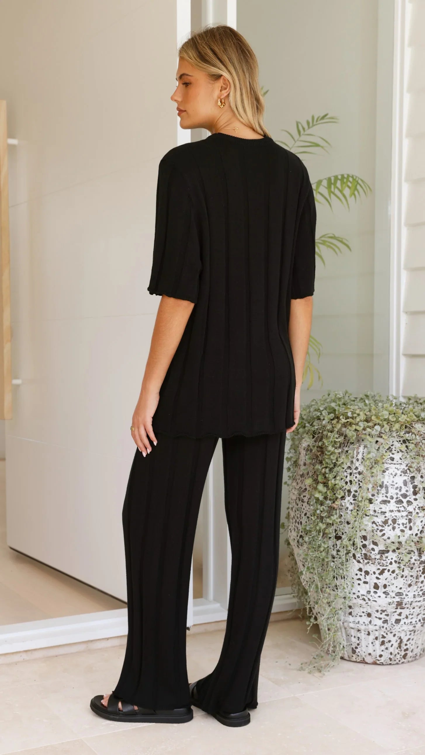 Bayu Knit Pants Black