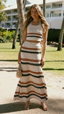 Kamali Maxi Skirt Natural Stripe