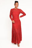 Keani Long Sleeve Maxi Dress Red