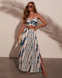 Haidee Watercolor Striped Maxi Skirt