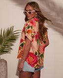 Sarenia Floral Button Down Top