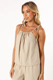 Savanna Striped Top Apricot