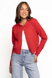 Naya Collar Cardigan Red