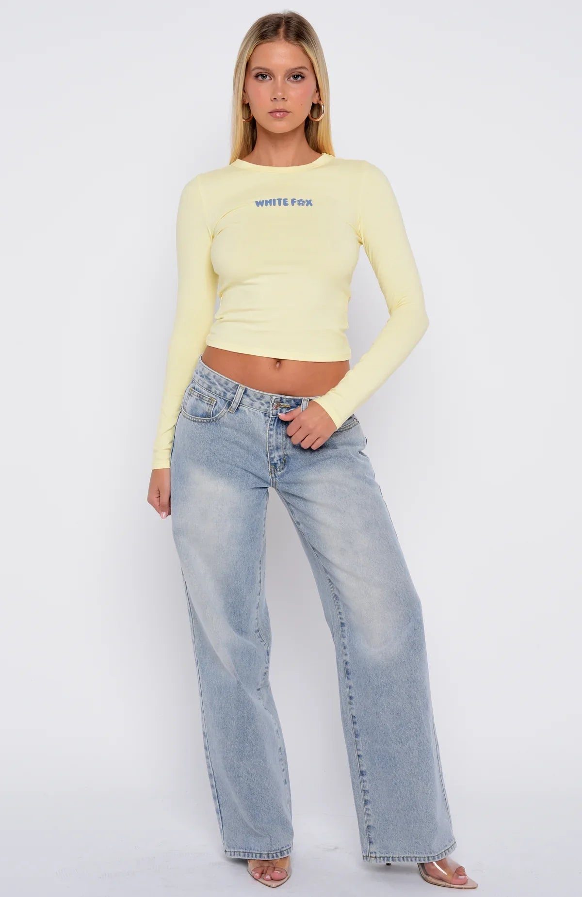 Love Addiction Long Sleeve Baby Tee Butter Yellow