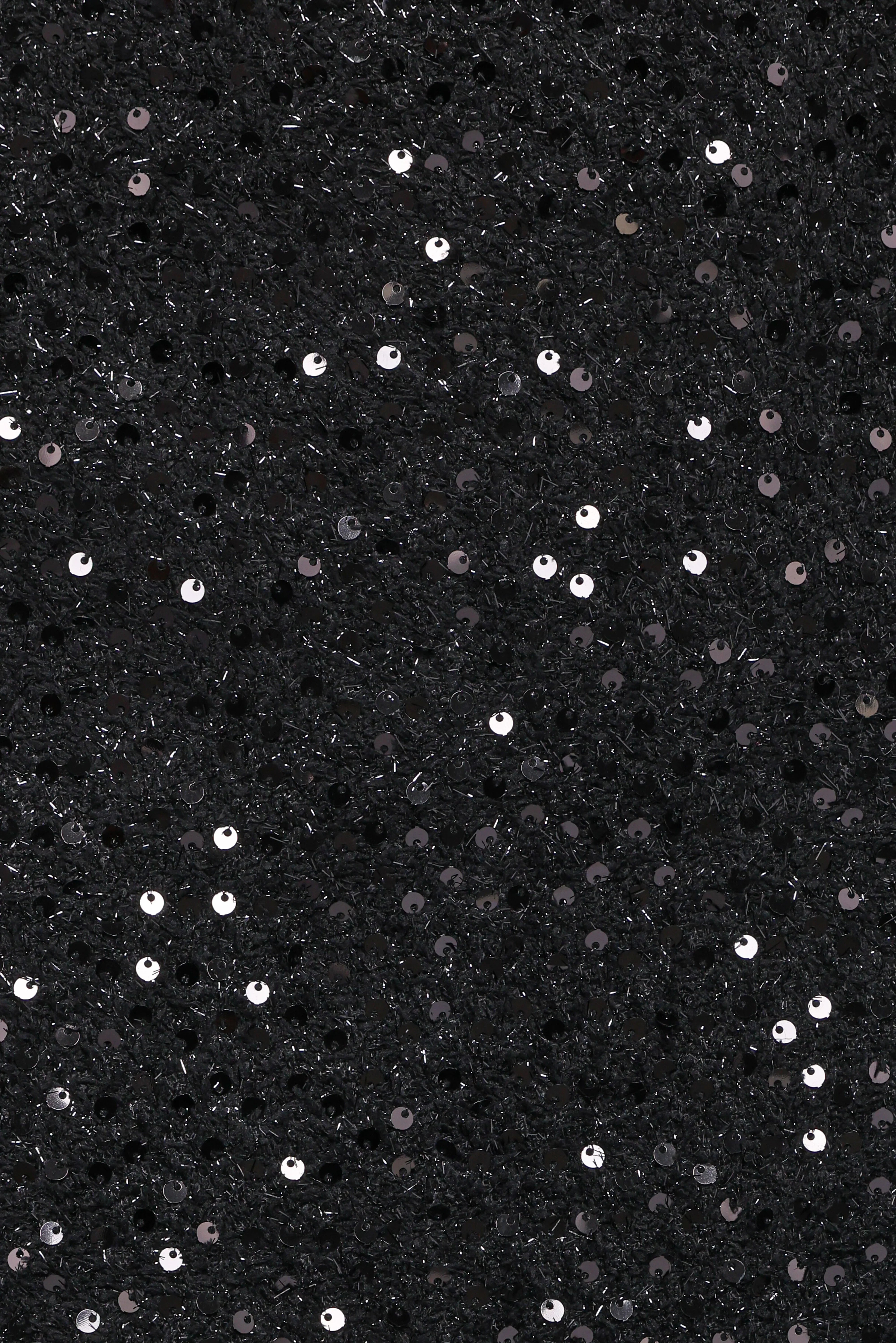 Valentina Tweed Sequins Mini Skirt Black