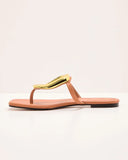 Coasted Aura Metal Hardware Flat Sandal