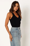 Emily Rib Top Black