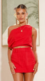 Charla Mini Skort Red