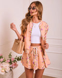 Soft Spoken Letter Floral Bomber Jacket