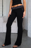 Saving My Heart Pants Black White Polka Dot
