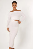 Charlotte Knitted Set White