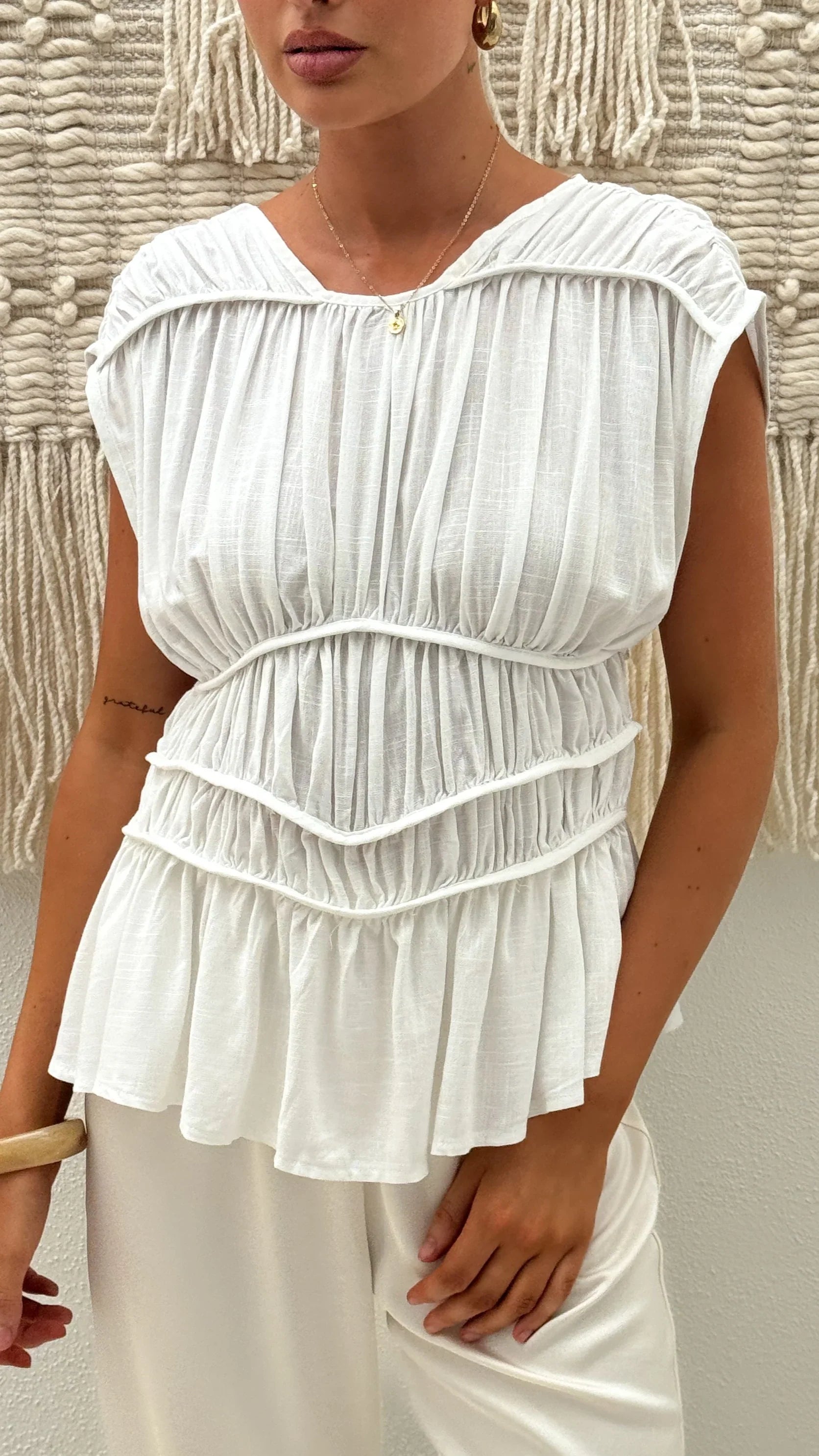 Amy Top White