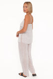 Hazel Pant Set Cream Polka Dot