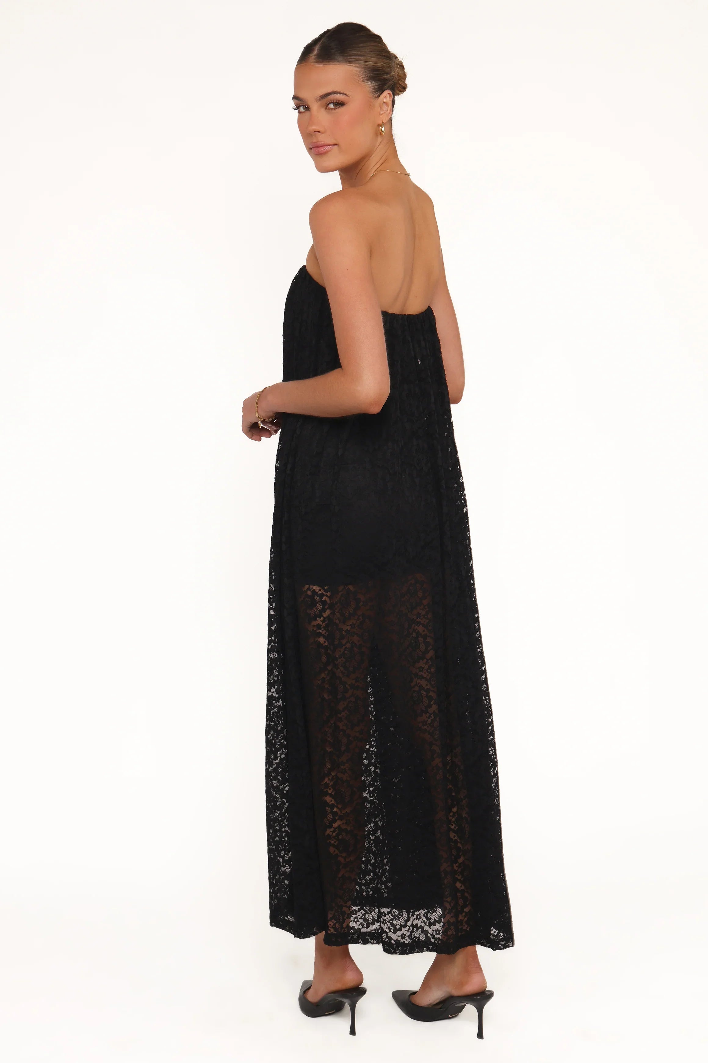 Davina Maxi Dress Black Lace