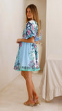 Dali Mini Dress Island Bloom Blue