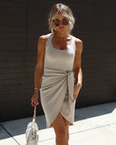 Wilmer Ribbed Front Tie Mini Dress