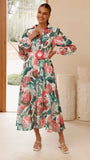 Aida Long Sleeve Maxi Dress Spritz Pink