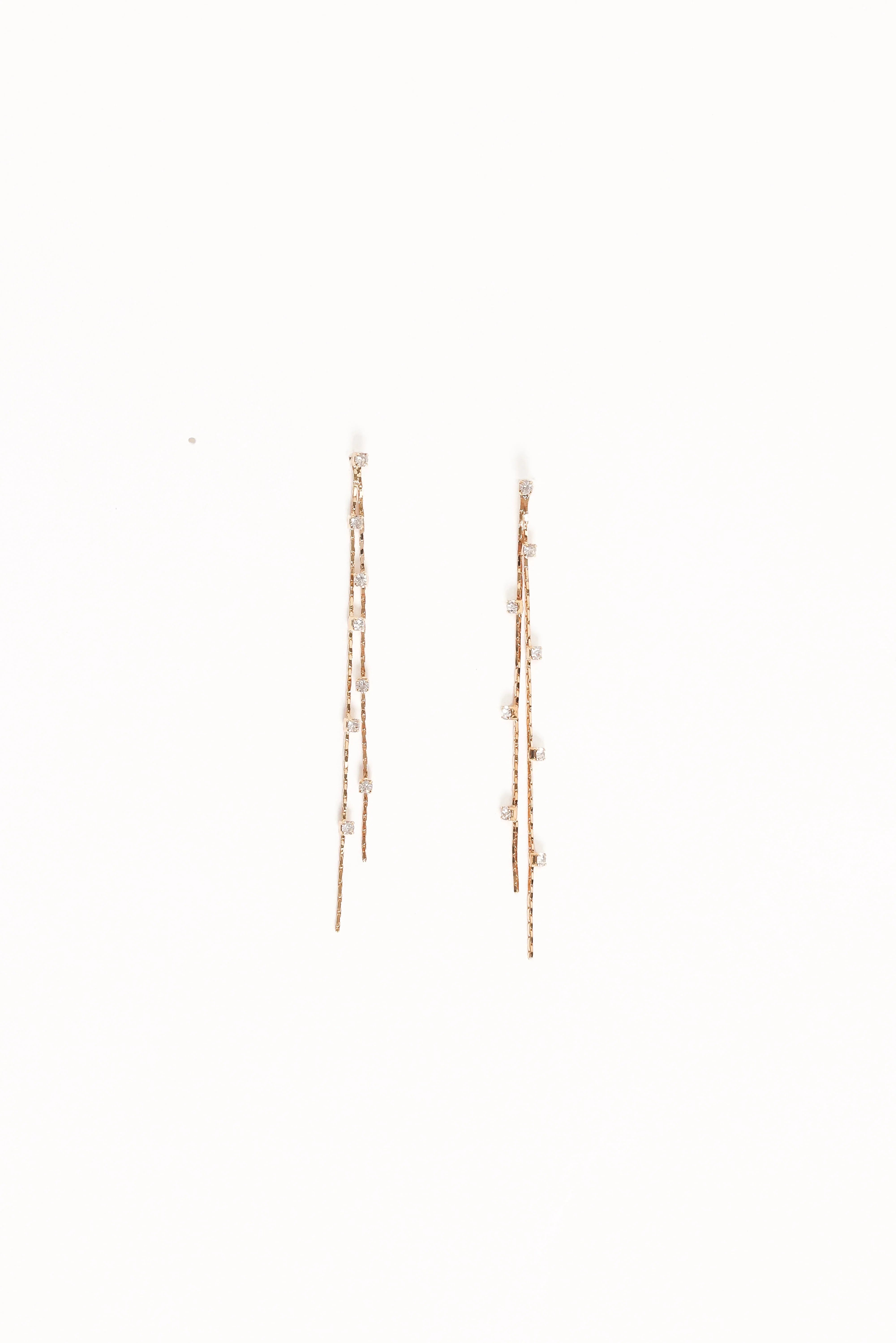 Yves Drop Earrings Gold