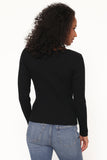 Demi Twist Detail Knit Top Black