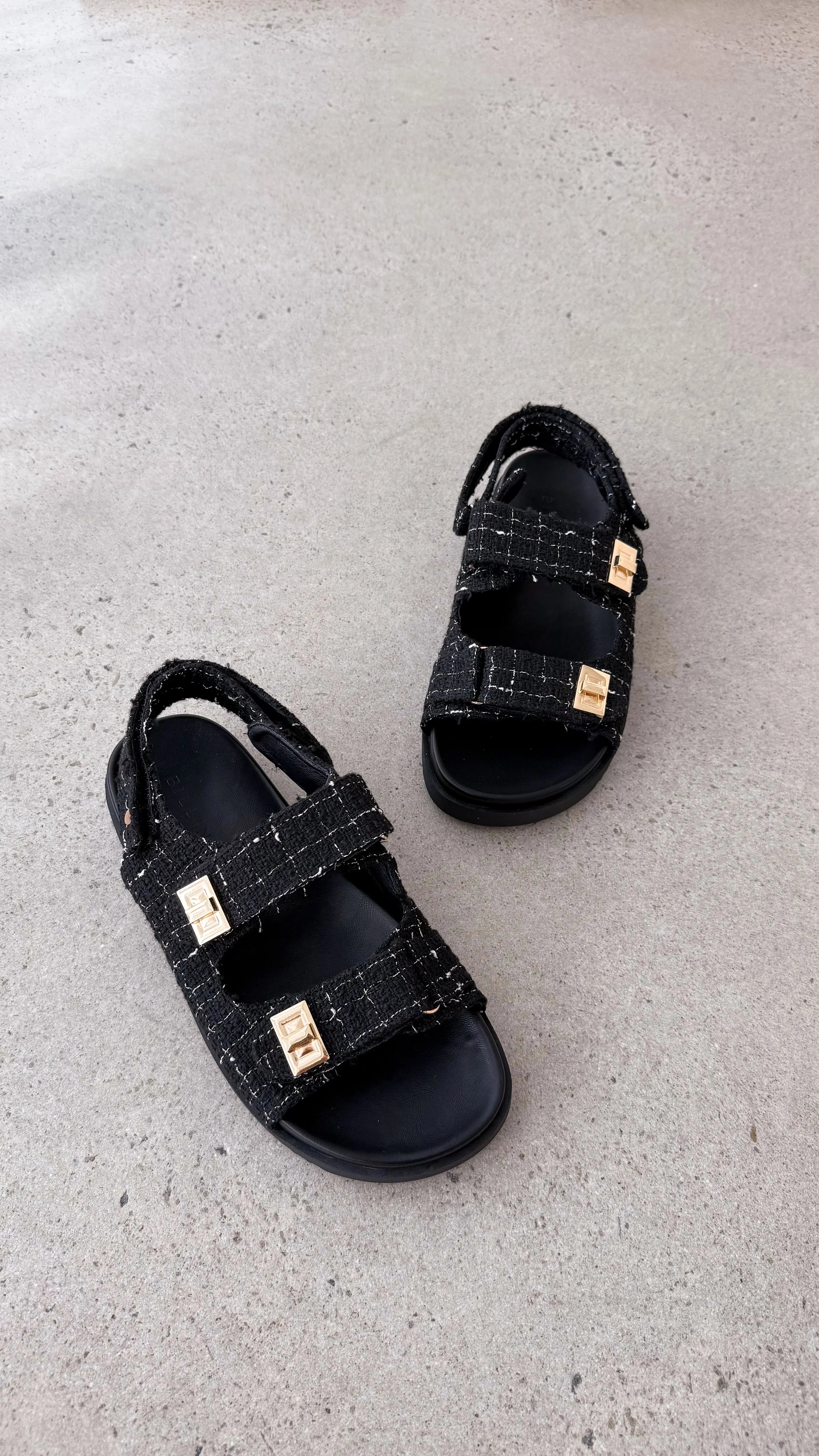 Lillian Flats Black Boucle