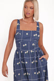 Yolande Midi Dress Blue Floral