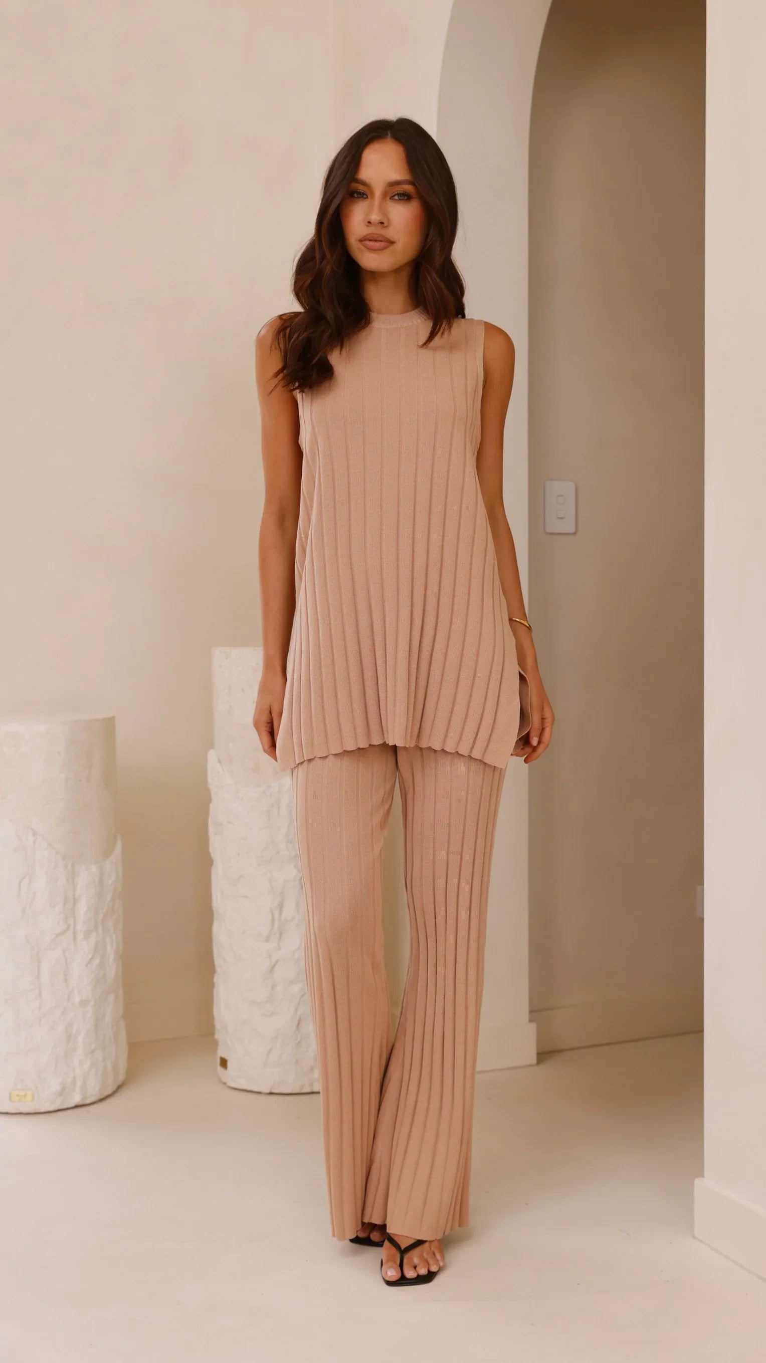 Megan Knit Pants Camel