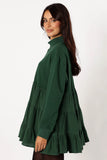 Minia Long Sleeve Mini Dress Hunter Green