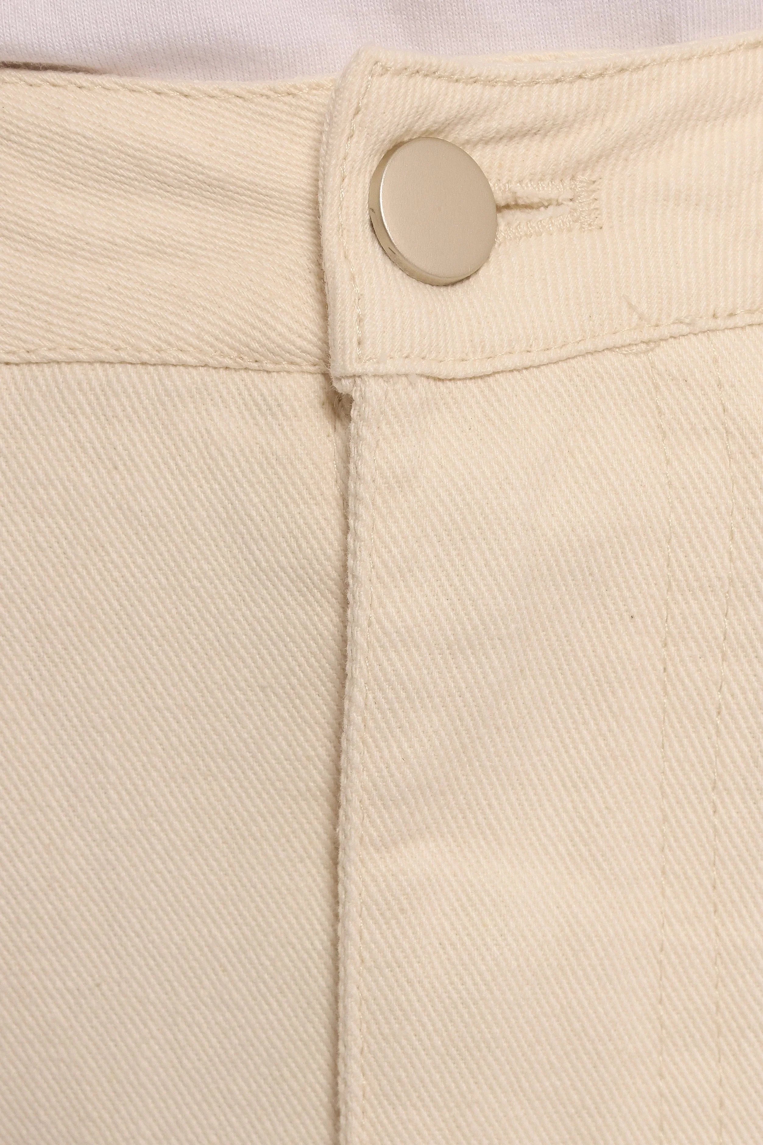 Kellen Corduroy Midi SKirt Cream