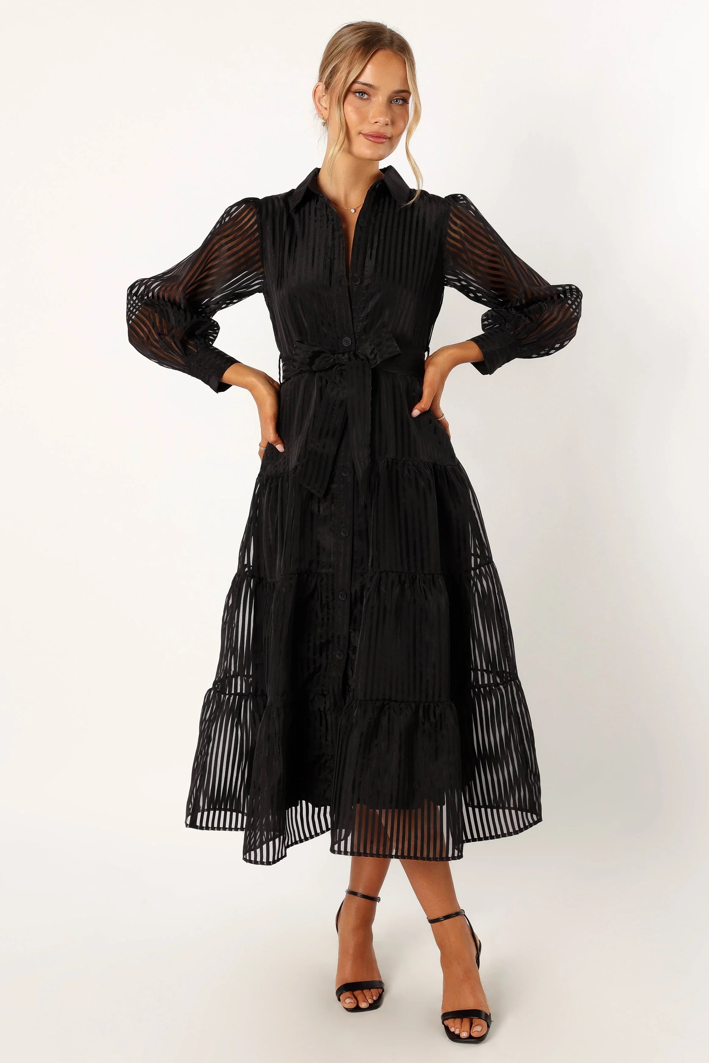 Neve Long Sleeve Maxi Dress Black