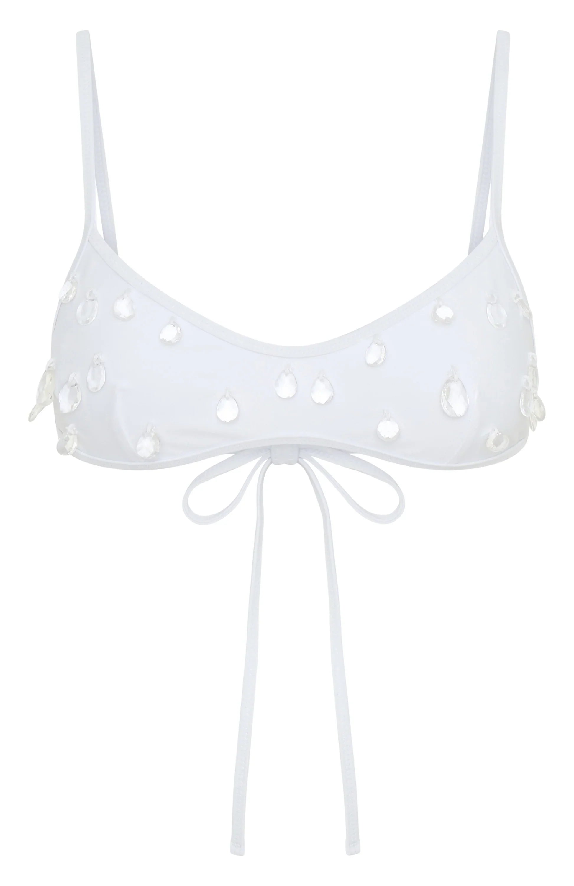 Crystal Coast Bikini Top White