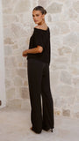 Blair Off Shoulder Tee Black