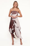 Doreen Midi Dress Brown Floral