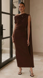 Delilah Maxi Dress Chocolate