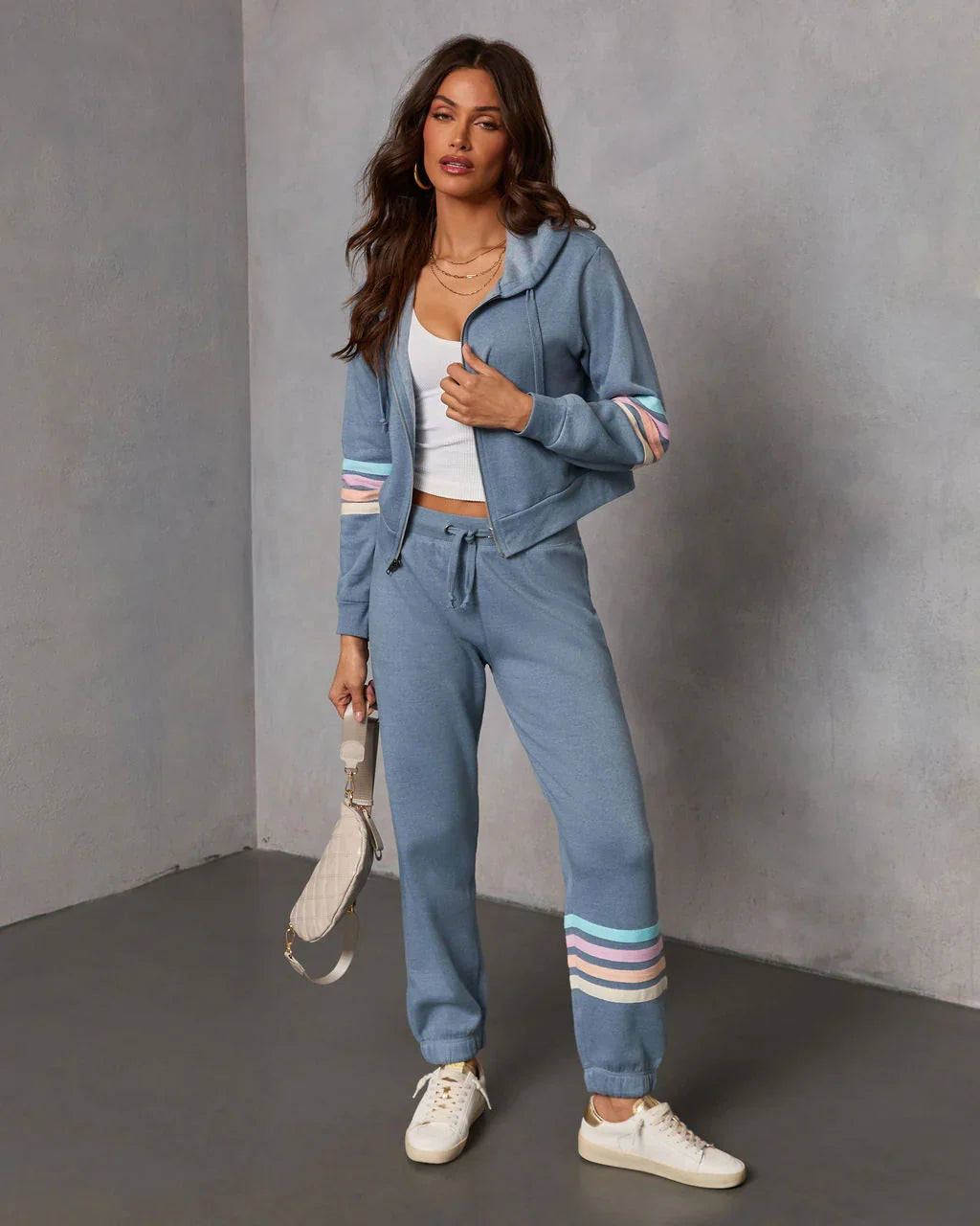 Seloria Striped Hem Sweatpants
