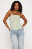 Tell Me A Secret Strapless Bustier Mint