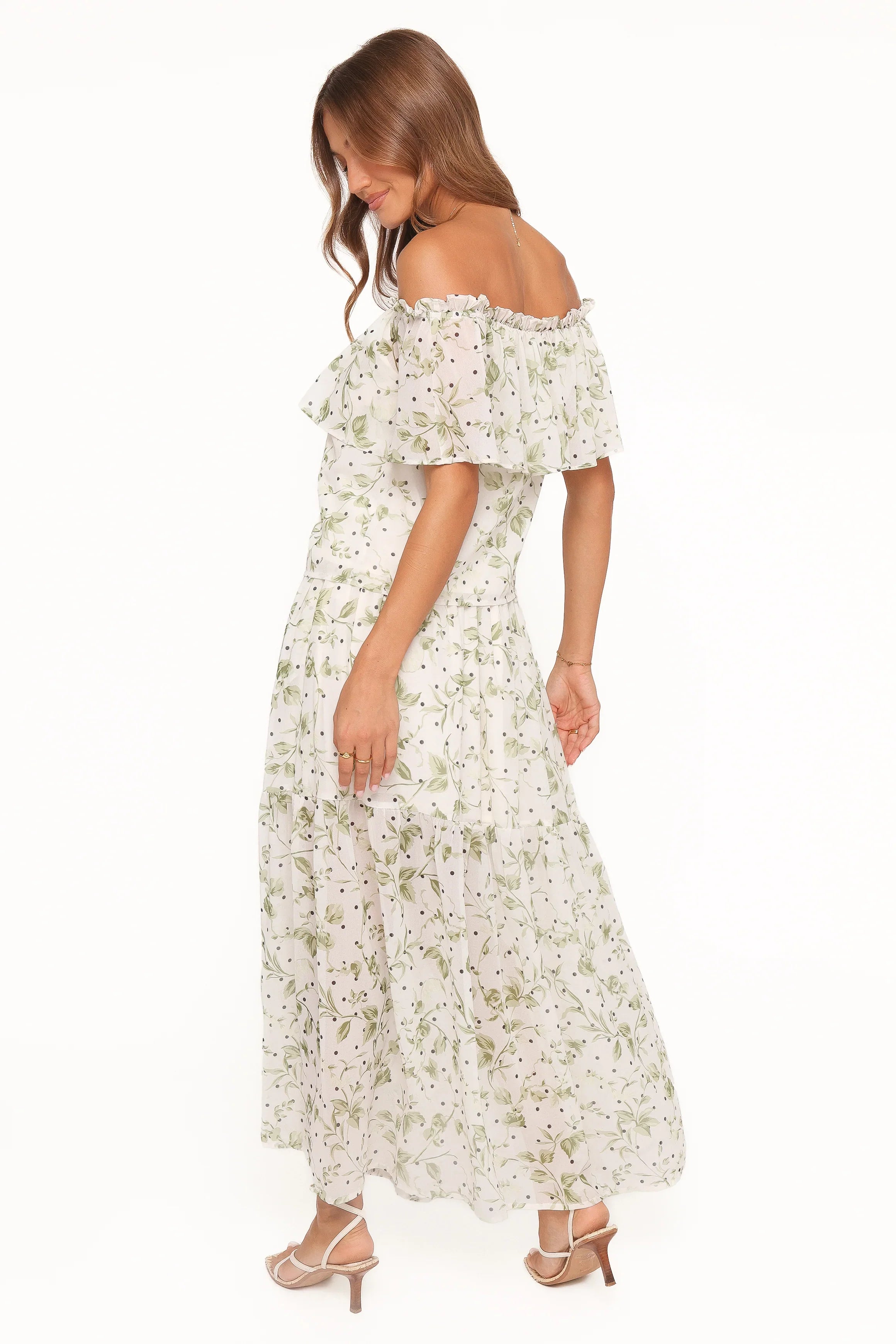 Vanessa Maxi Skirt Set Green Leaf