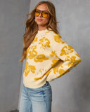 Chilly Days Textured Floral Sweater